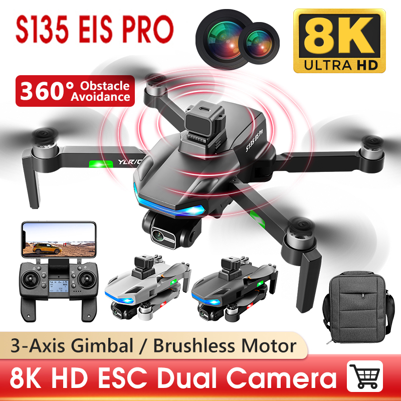 Drone Gimbal 3 Axis - 2022 S135 Pro GPS 드론, 4K